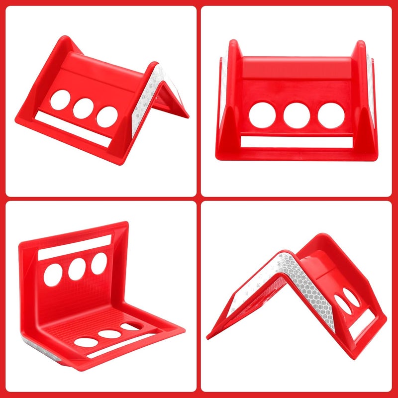 SALUINOKI Flatbed Edge Corner Protector Holder (24 Pack) Red Ratchet Strap Protector Heavy Duty Cargos Protector Flatbed Equipment for Shipping Cargo Protection - Image 5
